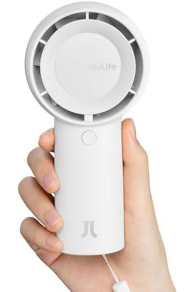 JISULIFE Handheld Turbo Fan [16H Max Cooling Time] Mini Portable, 4000mAh USB Rechargeable Personal,