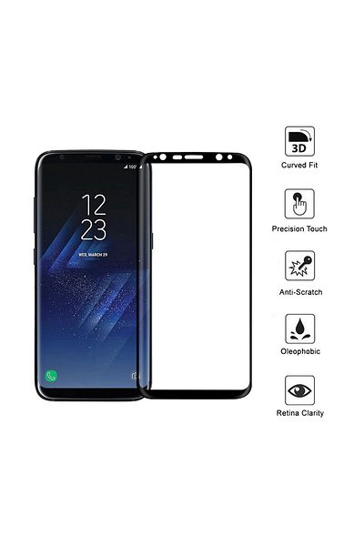 BOEM Samsung Galaxy S8 Plus MyStyle Full Glue 5D Curved Glass Film Black