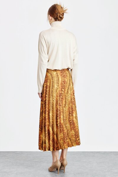 Nihan Pleated Skirt Yellow