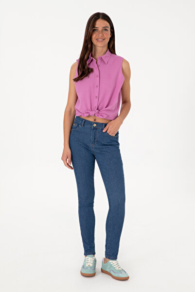 U.S. Polo Assn. Women's Dark Blue Skinny Fit Jean Trousers 50297557-Dn0023