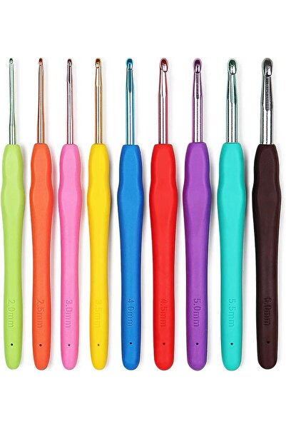 OZN AKSESUAR Σετ βελονάκια με λαβή από σιλικόνη Renkl 12411 | 9 κροσέδες