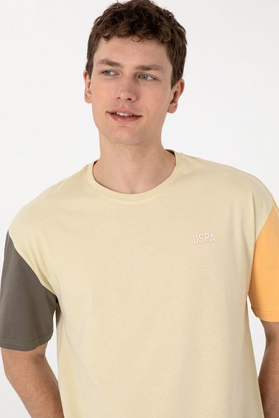 U.S. Polo Assn. Men's Comfort Fit Crew Neck Light Khaki T-Shirt 50306921-Vr183
