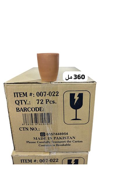 DOUS Pottery mug made of clay 360 ml 72 pieces