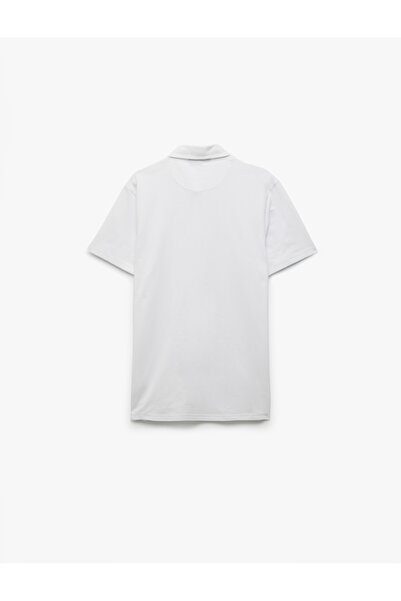 Koton Baumwoll-T-Shirt mit normaler Passform und kurzärmligem Polokragen