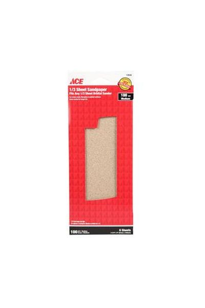 ACE 1/3 Sheet Sandpaper (6 Sheets, 229 x 93 mm)