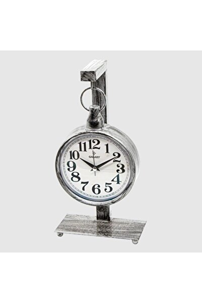 Galaxy Dekoratif Metal Kasa Gri Masa Saati