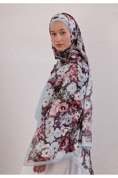 Fresh Beauty Blossom Pattern Rami Shal Soft Blue