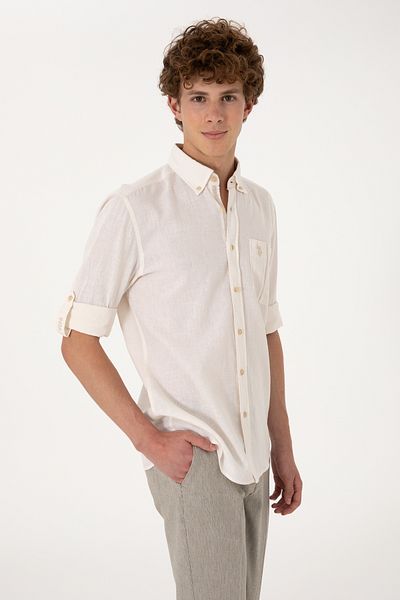 U.S. Polo Assn. Men's Stone Long Sleeve Shirt 50300226-Vr049