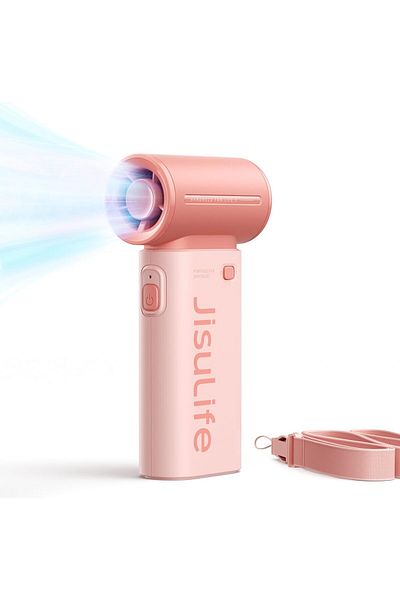 JISULIFE Portable Handheld Fan, Mini USB Rechargeable [18H Max Cooling Time], 5000mAh Small Battery