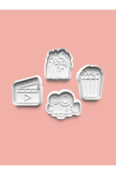 AKTASTORE Movie Enjoy Cookie Mold and Sugar Dough Mold Set of 4