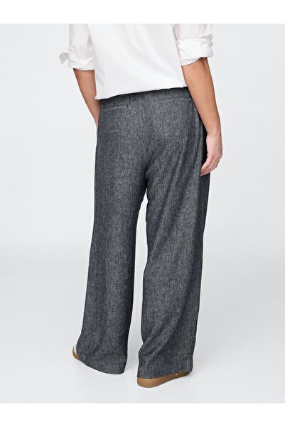 GAP Kadın Lacivert 365 High Rise Keten Karışımlı Pantolon