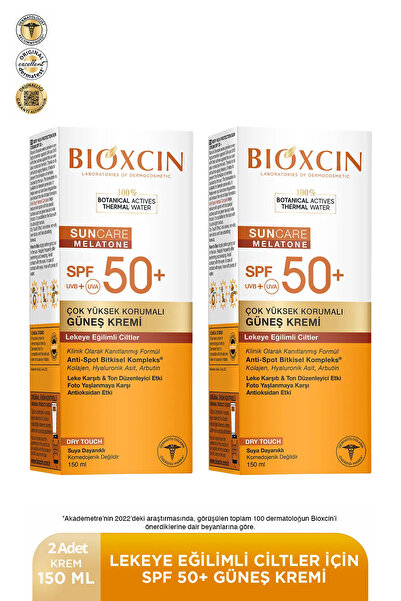 Bioxcin Sun Care Very High Protection Sun Cream for Blemish-Prone Skin 50 Spf 150 ml - 2 Pcs