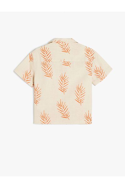 Koton ecru design Short Sleeve Shirt