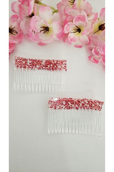 cityvision Stoned Side Comb Buckle 2 Pieces 7 cm