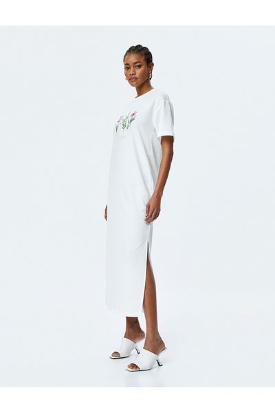 Koton off white Maxi T-shirt Dress