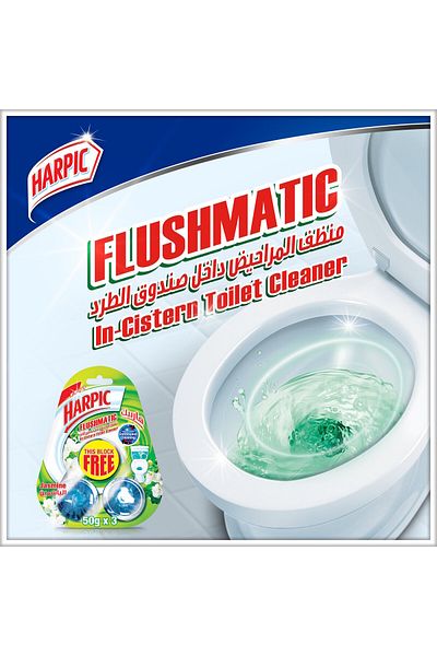 Harpic Flushmatic Jasmine In-Cistern Toilet Cleaner 3 x 50 g