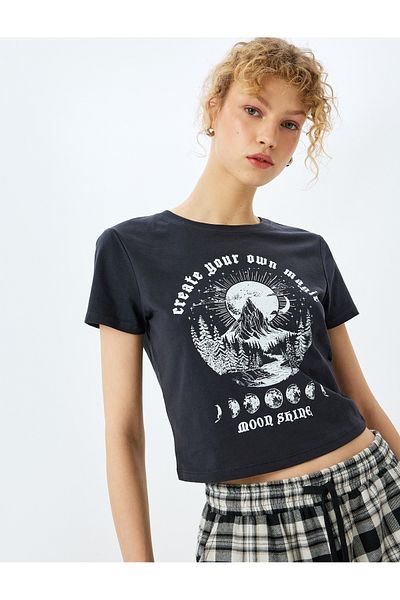 Koton anthracite Printed T-Shirt
