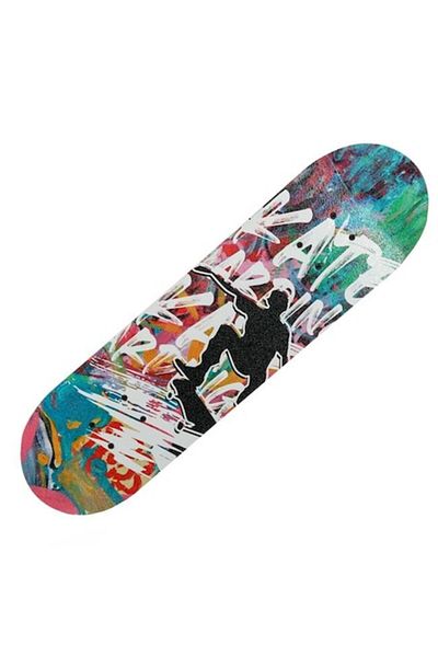 OEM Skate board copii, greutate maxima 50 kg, cadru aluminiu, 70.5x20x8.5 cm, multicolor