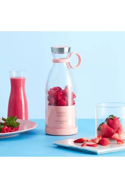 Smart Vibe Mini Electric Blender, MixUP SmartVIBE™, Wireless Charging, Portable, 350ml, 20,000 rpm, Pink