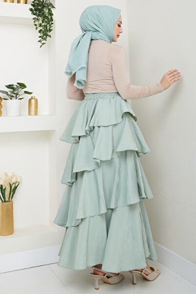 InStyle Βολάν Πολλαπλές Μακριές Μοντάλ Φούστα Μέντα