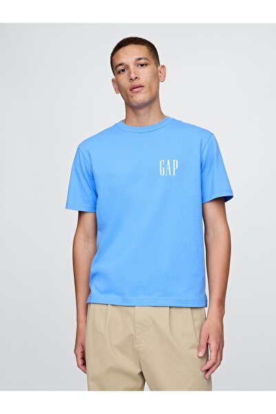 GAP Erkek Bebe Mavisi Logo Heavyweight T-Shirt