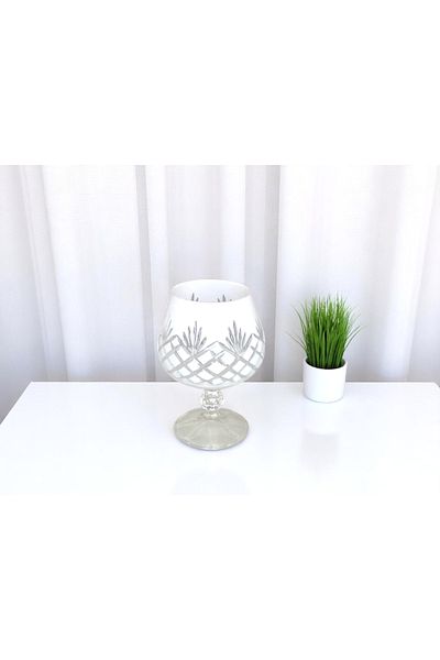 Kristal Market Handmade Crystal Footed Decorative Presentation Set Coffee Side Liquor Water Glass Set of 6