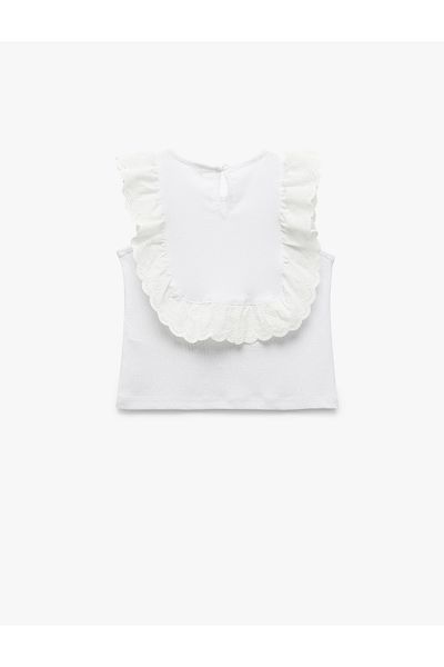 Koton white Frilled Tank Top