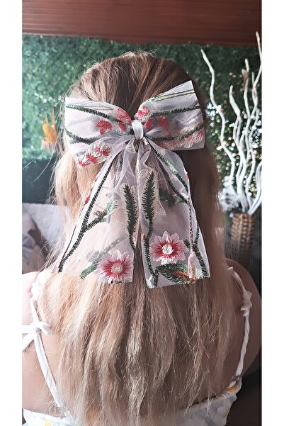 Serenity مشبك رباط من التول الأبيض للنساء