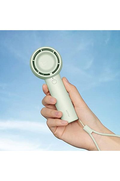 JISULIFE Mini Portable Fan-Bladeless Safe Design, Powerful Turbo Handheld Fan with 5 Speeds, 16Hrs M