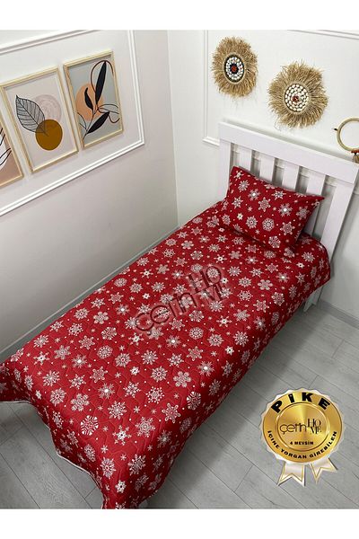 Çetinhome Çetinhome Single Quilted Pique Set 4 Seasons Snow