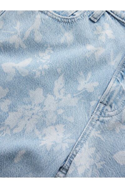 GAP Kadın Açık Mavi Mid Rise UltraSoft Baggy Jean Pantolon