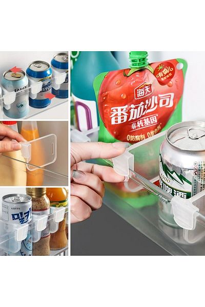 Skygo Buffer ®   10Pcstransparent Refrigerator Side Door Organizer Refrigerator Cabinet Inside Divider Apparatus
