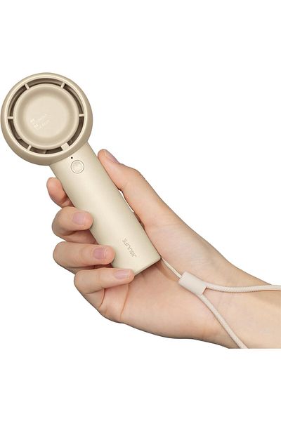 JISULIFE Mini Portable Fan-Bladeless Safe Design, Powerful Turbo Handheld Fan with 3 Speeds, USB Rec