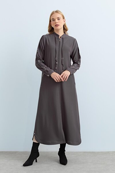 Nihan Spor Örme Giy-Çık Füme