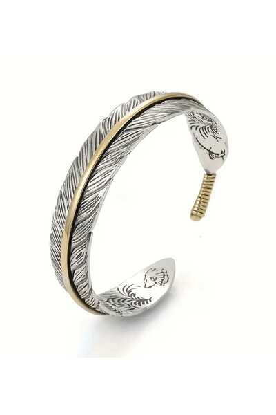 sarıyer silver سوار من الفولاذ بتصميم كلاسيكي مطرز ملون وقابل للتعديل وقابل ل...