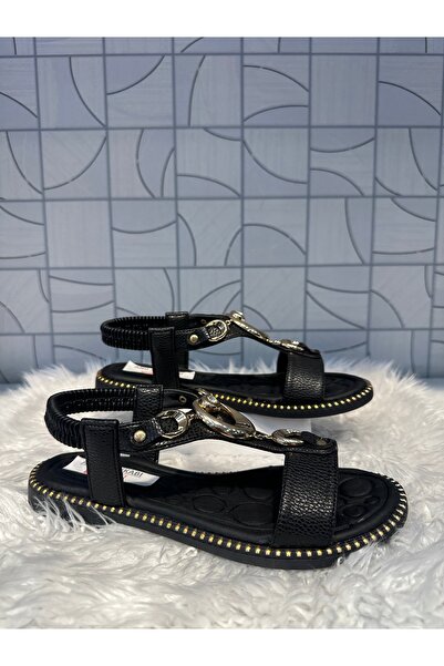 Anıl Ayakkabı Castle 35307 Sandale ortopedice cu detaliu cu cataramă neagră, ...