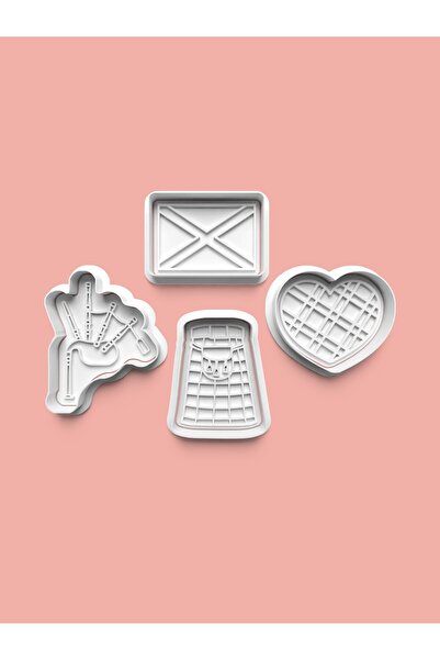 AKTASTORE مجموعة قوالب بسكويت اسكتلندا وقوالب عجينة السكر مكونة من 4 قطع