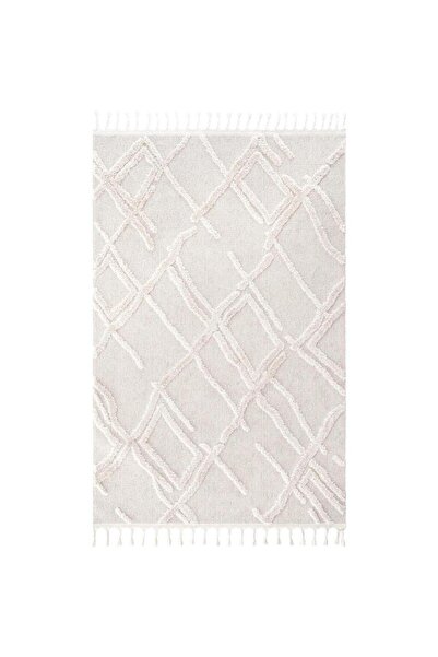 Panemo Terazzo Beyaz İskandinav Tarzı Renkli Tasarımlı Halı