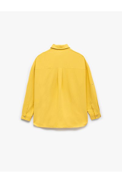 Koton mustard Linen Blend Shirt