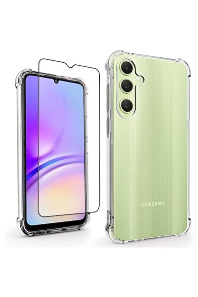 OEM Set Husa si Folie pentru Samsung Galaxy A35 5G, Anti-shock, Protectie Camera, Clear, Silicon, BzStor