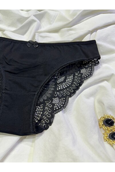 Butik Arkası Baklava Kesim Dantelli Bato Kilot