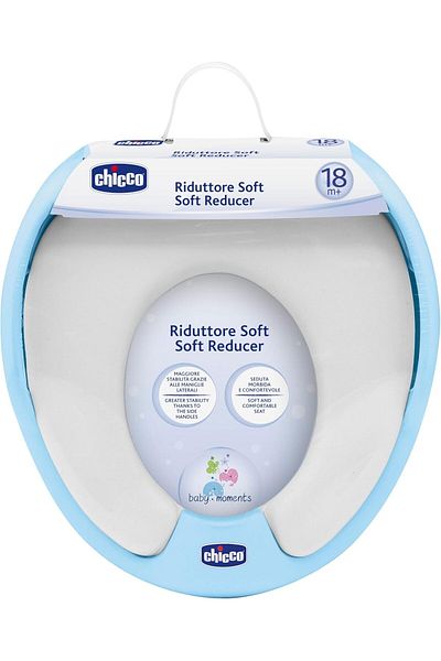 Chicco مخفض ناعم (مدرب على استخدام المرحاض) 18 شهرًا، متوفر بألوان متنوعة: وردي وأزرق