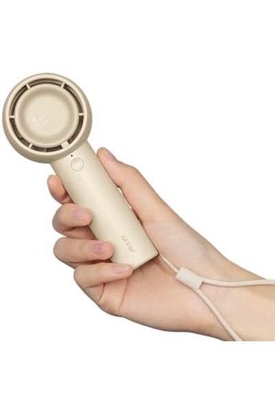 JISULIFE Mini Portable Fan-Bladeless Safe Design, Powerful Turbo Handheld Fan with 3 Speeds, USB Rec