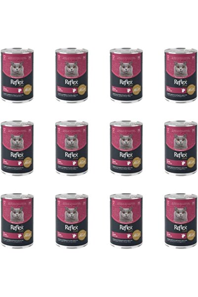 Reflex Plus Jöle İçinde Et Parçacıklı Kuzu Etli Yetişkin Kedi Konservesi 400 ...