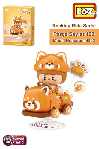 Vagonlife Loz Creative Series Swinging Brown Raccoon Model 190 Piece Toy Building Set Fflz-4302