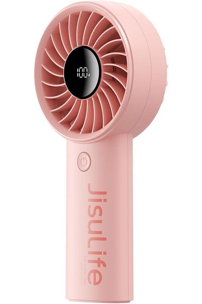 JISULIFE Handheld Fan Life4, Upgraded Portable Fan with Powerful Wind, USB Rechargeable 3600MAH