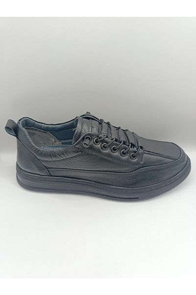 Bukond Genuine Leather Inside and Outside Heel Gel Elastic Laced Men's Comfortable Daily Light Shoes
