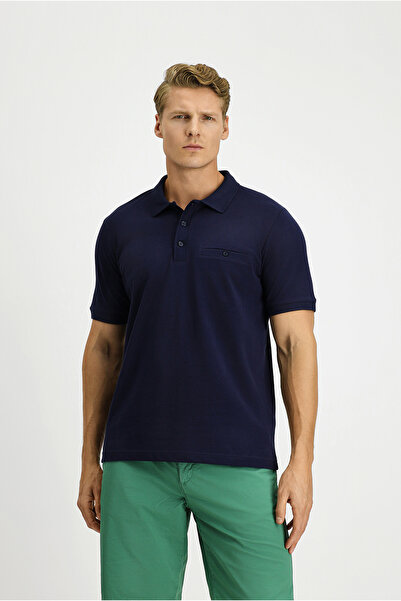 Kiğılı Regular Fit Cotton Pocket Polo Neck T-Shirt