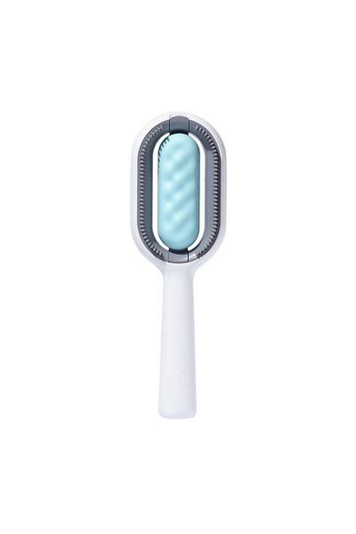 SMARTECH Pet Care Brush for Removing Animal Hair with Self-Cleaning Base, Hard Combs and Sticky Lint Roller,