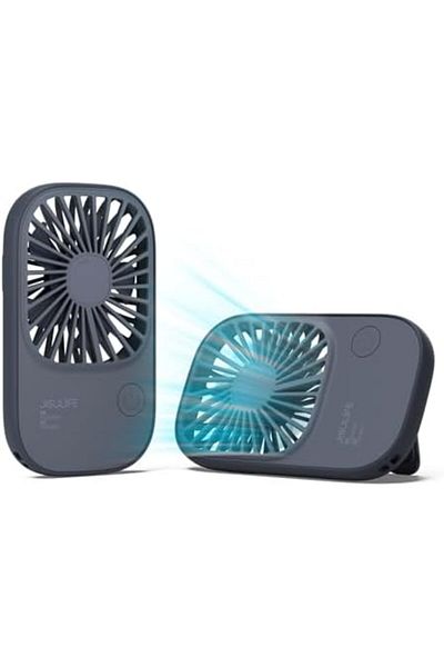 JISULIFE Handheld Fan Mini Fan, Small Fan Portable with Bracket, USB Rechargeable Lash Fan with 3 Sp